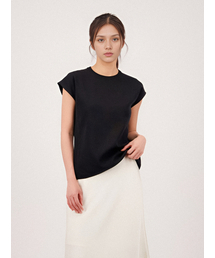 Half Sleeve Cotton Knit _Black
