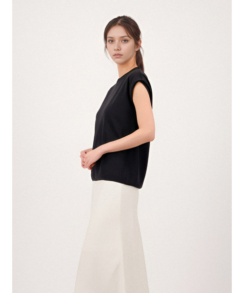 ACUD(アクド)の「Half Sleeve Cotton Knit _Black(ニット/セーター・レディース・ブラック・FREE)」の3枚目の写真