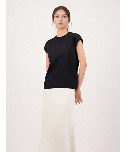ACUD(アクド)の「Half Sleeve Cotton Knit _Black(ニット/セーター・レディース・ブラック・FREE)」の4枚目の写真