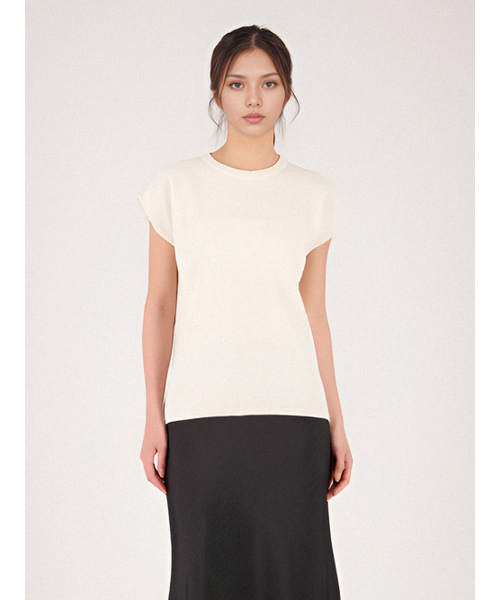 ACUD(アクド)の「Half Sleeve Cotton Knit _Black(ニット/セーター・レディース・ブラック・FREE)」の5枚目の写真
