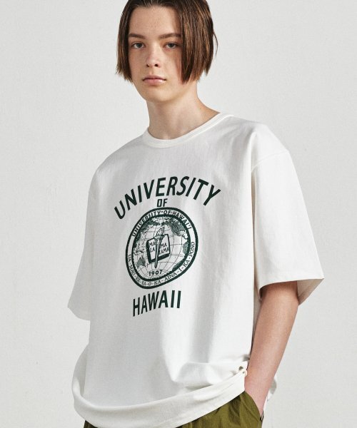 UNION BALANT(ユニオンバランテ)の「ユニバーシティハワイTシャツクリーム(Tシャツ/カットソー・メンズ・その他・M/XL)」の1枚目の写真
