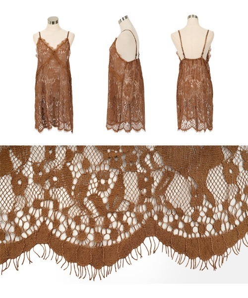 KOBE LETTUCE（コウベレタス）の「チュニックレースキャミソール（キャミソール・レディース・ホワイト/キャメル/ブラック・M）」の10枚目の写真