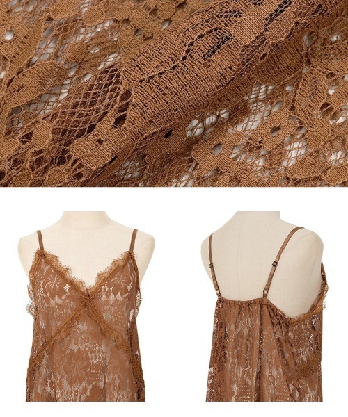 KOBE LETTUCE（コウベレタス）の「チュニックレースキャミソール（キャミソール・レディース・ホワイト/キャメル/ブラック・M）」の11枚目の写真