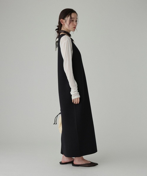 BABYLONE（バビロン）の「ミラノリブニットワンピース（ワンピース・レディース・ブラック/ベージュ・フリー）」の14枚目の写真