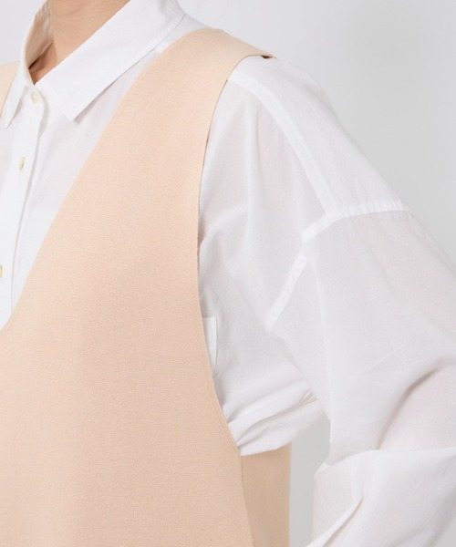 BABYLONE（バビロン）の「ミラノリブニットワンピース（ワンピース・レディース・ブラック/ベージュ・フリー）」の4枚目の写真