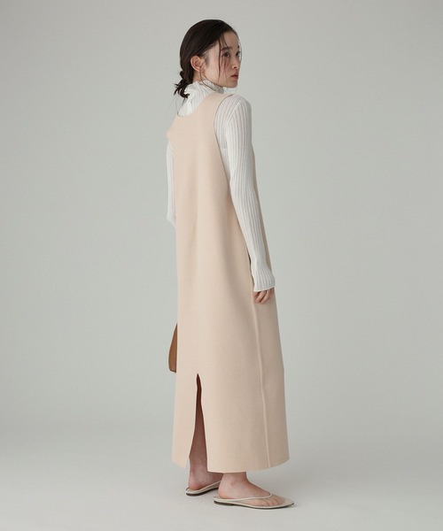 BABYLONE（バビロン）の「ミラノリブニットワンピース（ワンピース・レディース・ブラック/ベージュ・フリー）」の7枚目の写真