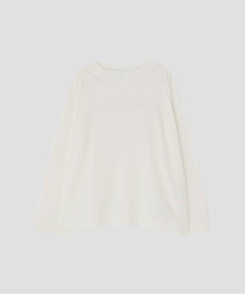 MHL.（エムエイチエル）の「SMOOTH COTTON JERSEY TOP（Tシャツ/カットソー・レディース・ホワイト/グレー系その他3/ブラック・2）」の2枚目の写真