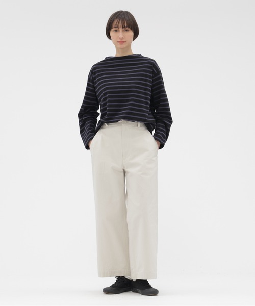 MHL.（エムエイチエル）の「SMOOTH COTTON JERSEY TOP（Tシャツ/カットソー・レディース・ホワイト/グレー系その他3/ブラック・2）」の8枚目の写真