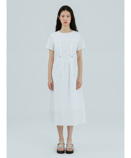 ETMON(エトモン)の「String Stopper Dress, White(ワンピース・レディース・その他・M/S)」の2枚目の写真