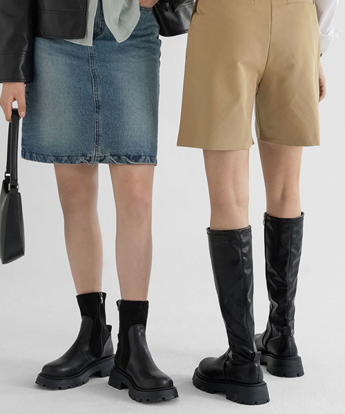CHAAKAN(チャカン靴)の「ミゲルスパンロングブーツBLLTR4f879(ブーツ・レディース・ブラック・FREE/25cm/23.5cm/23cm/24cm/24.5cm)」の2枚目の写真