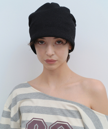 MILLO WOMEN（ミロウーマン）の「ワッフルストリングビーニー[ブラック]（ニットキャップ/ビーニー）」