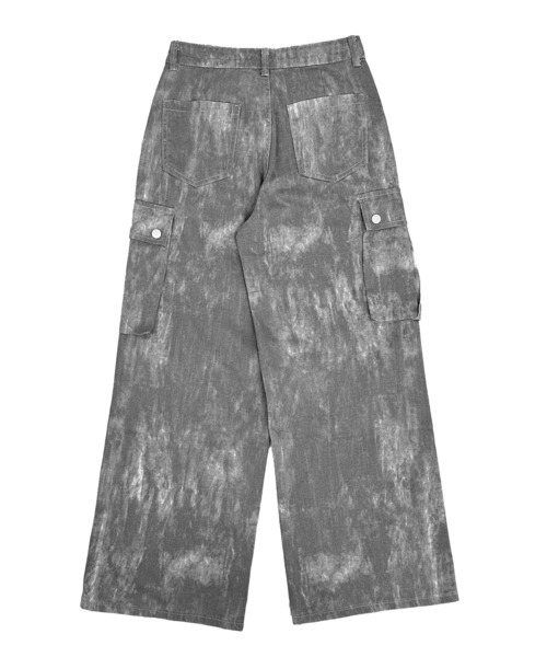 FOLLOWIN(フォロウィン)の「グラデーションフェード カーゴワイド(カーゴパンツ・レディース・グレー/ブラック・SMALL/LARGE/MEDIUM)」の7枚目の写真