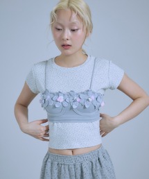EN NEUME（エンノイム）の「Flower Motif Knit Bra（その他トップス）」