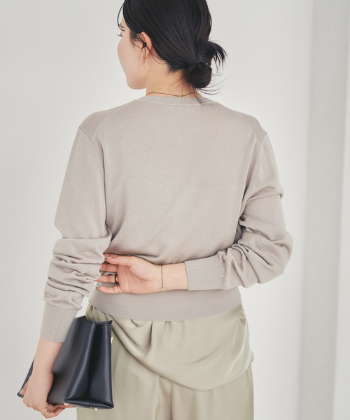 plage（プラージュ）の「Compact Knit カーディガン（カーディガン/ボレロ・レディース・チャコールグレー/キャメル・FREE）」の10枚目の写真