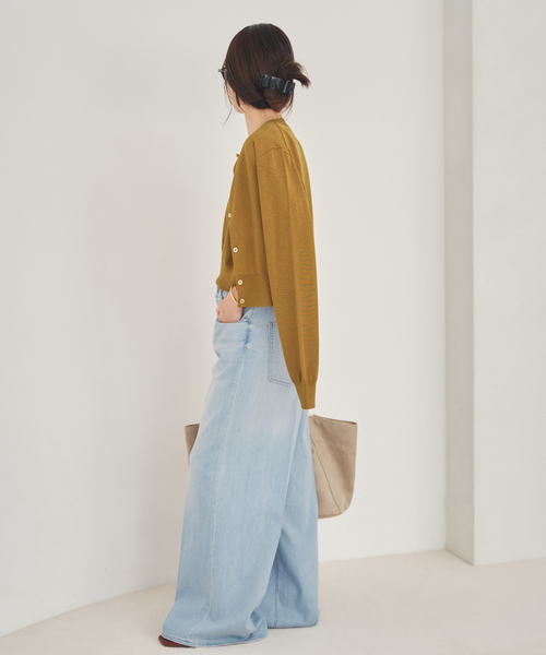 plage（プラージュ）の「Compact Knit カーディガン（カーディガン/ボレロ・レディース・チャコールグレー/キャメル・FREE）」の12枚目の写真