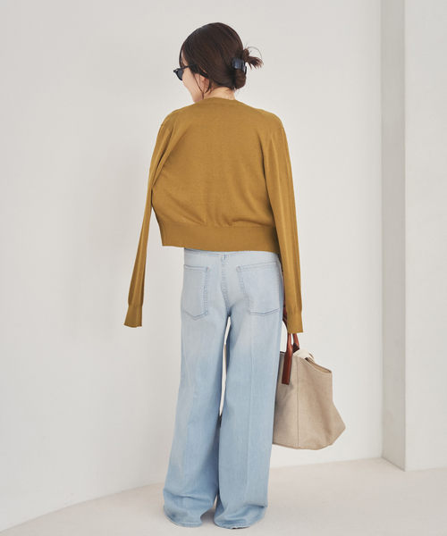 plage（プラージュ）の「Compact Knit カーディガン（カーディガン/ボレロ・レディース・チャコールグレー/キャメル・FREE）」の13枚目の写真