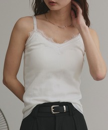 ad thie（アドティエ）の「裏起毛レース 切り替え キャミソール（その他アンダーウェア/インナー）」