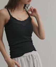 ad thie（アドティエ）の「裏起毛レース 切り替え キャミソール（その他アンダーウェア/インナー）」