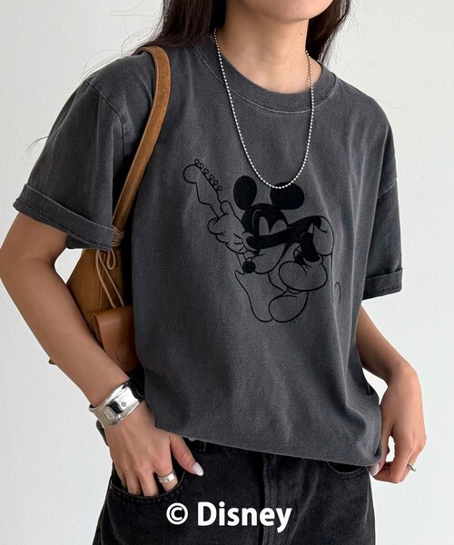 fredy emue（フレディエミュ）の「【GOOD ROCK SPEED】MICKEY半袖Ｔシャツ 2（Tシャツ/カットソー・レディース・チャコールグレー/ブラウン・38）」の2枚目の写真