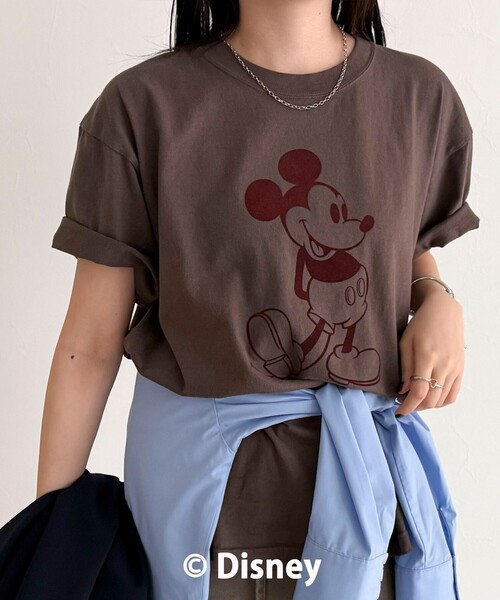fredy emue（フレディエミュ）の「【GOOD ROCK SPEED】MICKEY半袖Ｔシャツ 2（Tシャツ/カットソー・レディース・チャコールグレー/ブラウン・38）」の9枚目の写真