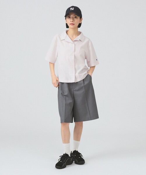 Ray BEAMS（レイビームス）の「1タック ハーフパンツ（その他パンツ・レディース・ブラック/グレー・0/1）」の3枚目の写真