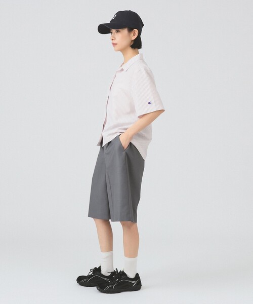 Ray BEAMS（レイビームス）の「1タック ハーフパンツ（その他パンツ・レディース・ブラック/グレー・0/1）」の4枚目の写真