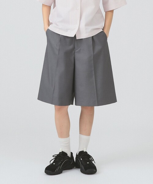 Ray BEAMS（レイビームス）の「1タック ハーフパンツ（その他パンツ・レディース・ブラック/グレー・0/1）」の6枚目の写真