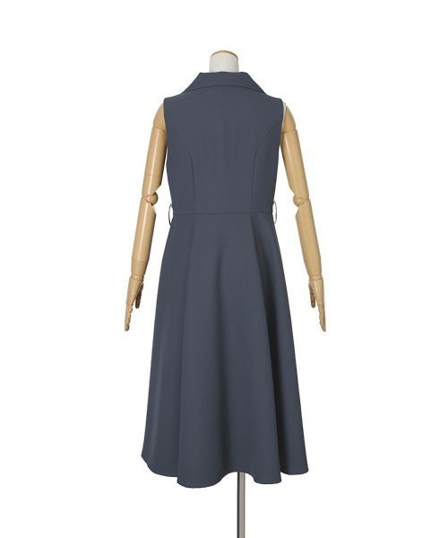 an another angelus（アンアナザーアンジェラス）の「ベルト付き開衿ジレワンピース/fint フィント（ワンピース・レディース・グレー/レンガ・FREE）」の16枚目の写真