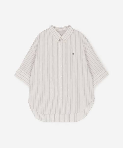 GYMPHLEX（ジムフレックス）の「Gymphlex | コットンタイプライター ストライプボタンダウンシャツ WOMEN（シャツ/ブラウス・レディース・ホワイト系その他・14）」の10枚目の写真