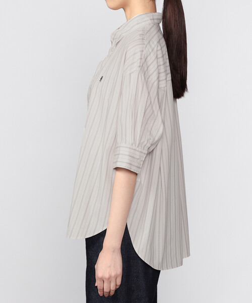 GYMPHLEX（ジムフレックス）の「Gymphlex | コットンタイプライター ストライプボタンダウンシャツ WOMEN（シャツ/ブラウス・レディース・ホワイト系その他・14）」の8枚目の写真