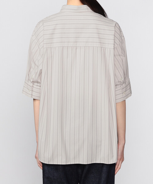 GYMPHLEX（ジムフレックス）の「Gymphlex | コットンタイプライター ストライプボタンダウンシャツ WOMEN（シャツ/ブラウス・レディース・ホワイト系その他・14）」の9枚目の写真