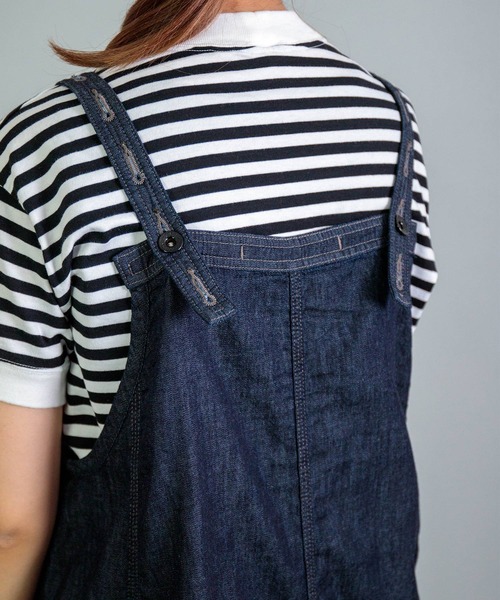 OMNIGOD womens / オムニゴッド] 5.5ozデニム ノースリーブワンピース