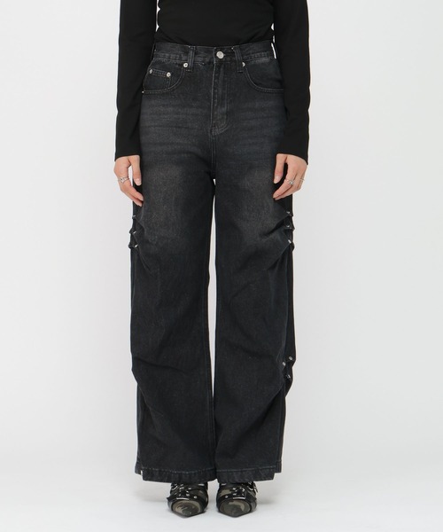 3.3 Field Trip (3.3フィールドトリップ)の「3.3 Field Trip/デニムパンツ(デニムパンツ・レディース・ライトブルー/ブラック・SMALL)」の3枚目の写真