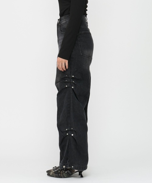 3.3 Field Trip (3.3フィールドトリップ)の「3.3 Field Trip/デニムパンツ(デニムパンツ・レディース・ライトブルー/ブラック・SMALL)」の4枚目の写真