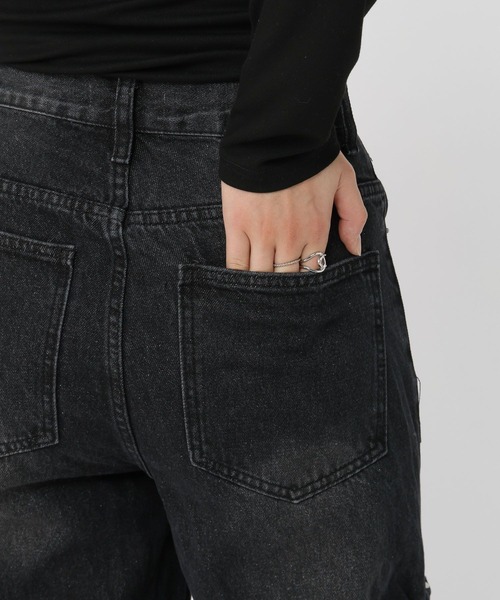 3.3 Field Trip (3.3フィールドトリップ)の「3.3 Field Trip/デニムパンツ(デニムパンツ・レディース・ライトブルー/ブラック・SMALL)」の7枚目の写真