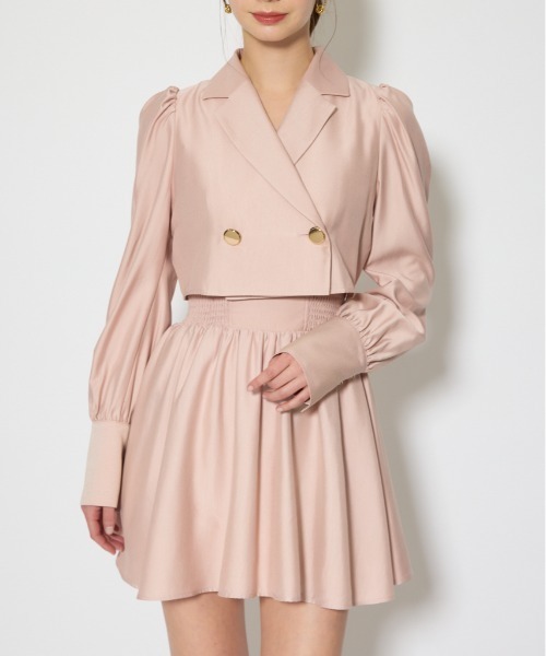 rienda（リエンダ）の「テーラードデザインミニワンピース　春服（シャツワンピース・レディース・ブラウン系その他/ライトピンク/ブルー系その他3・SMALL/MEDIUM）」の3枚目の写真