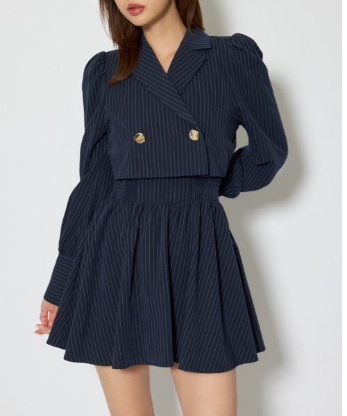 rienda（リエンダ）の「テーラードデザインミニワンピース　春服（シャツワンピース・レディース・ブラウン系その他/ライトピンク/ブルー系その他3・SMALL/MEDIUM）」の2枚目の写真