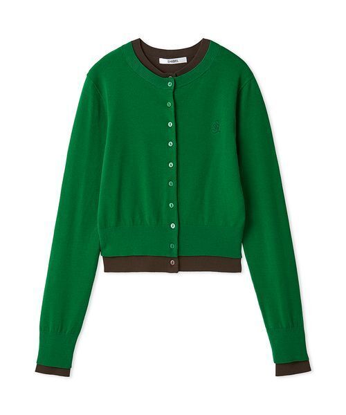 SNIDEL(スナイデル)の「ニットレイヤードプルオーバー(カーディガン/ボレロ・レディース・ネイビー/グリーン/レッド・F)」の2枚目の写真