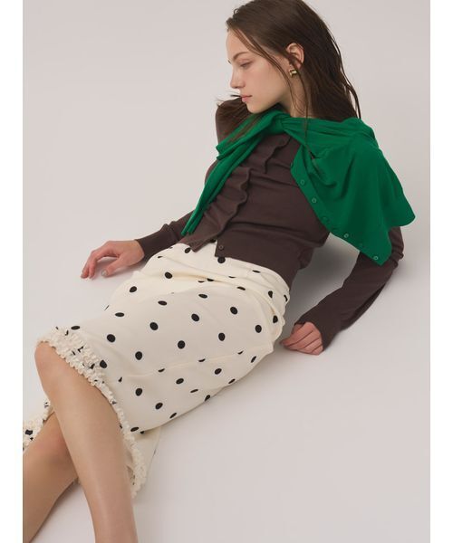 SNIDEL(スナイデル)の「ニットレイヤードプルオーバー(カーディガン/ボレロ・レディース・ネイビー/グリーン/レッド・F)」の11枚目の写真