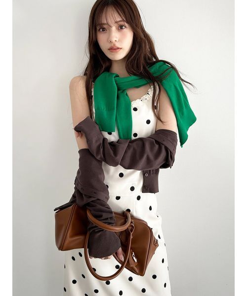 SNIDEL(スナイデル)の「ニットレイヤードプルオーバー(カーディガン/ボレロ・レディース・ネイビー/グリーン/レッド・F)」の14枚目の写真