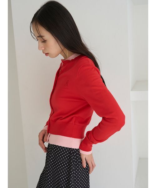 SNIDEL(スナイデル)の「ニットレイヤードプルオーバー(カーディガン/ボレロ・レディース・ネイビー/グリーン/レッド・F)」の17枚目の写真