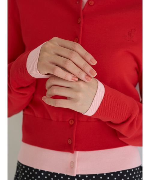 SNIDEL(スナイデル)の「ニットレイヤードプルオーバー(カーディガン/ボレロ・レディース・ネイビー/グリーン/レッド・F)」の19枚目の写真