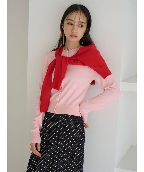 SNIDEL(スナイデル)の「ニットレイヤードプルオーバー(カーディガン/ボレロ・レディース・ネイビー/グリーン/レッド・F)」の21枚目の写真