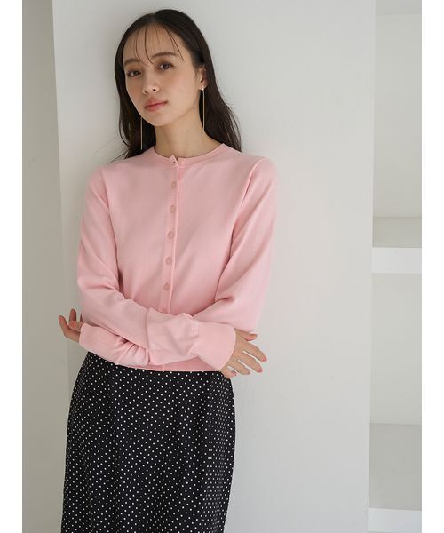 SNIDEL(スナイデル)の「ニットレイヤードプルオーバー(カーディガン/ボレロ・レディース・ネイビー/グリーン/レッド・F)」の4枚目の写真