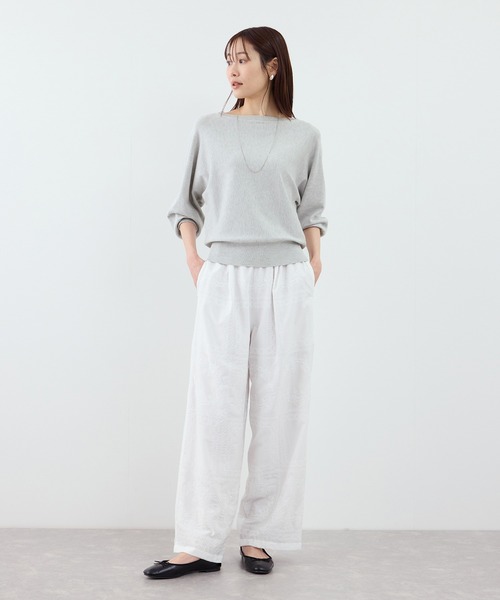 ROPE' PICNIC(ロペピクニック)の「ラメ混アイレットドルマンニット(ニット/セーター・レディース・ライトグレー/ブルー/ベージュ/キナリ・FREE)」の21枚目の写真
