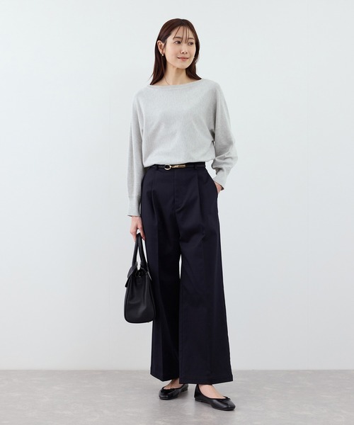 ROPE' PICNIC(ロペピクニック)の「ラメ混アイレットドルマンニット(ニット/セーター・レディース・ライトグレー/ブルー/ベージュ/キナリ・FREE)」の7枚目の写真