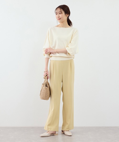 ROPE' PICNIC(ロペピクニック)の「ラメ混アイレットドルマンニット(ニット/セーター・レディース・ライトグレー/ブルー/ベージュ/キナリ・FREE)」の9枚目の写真