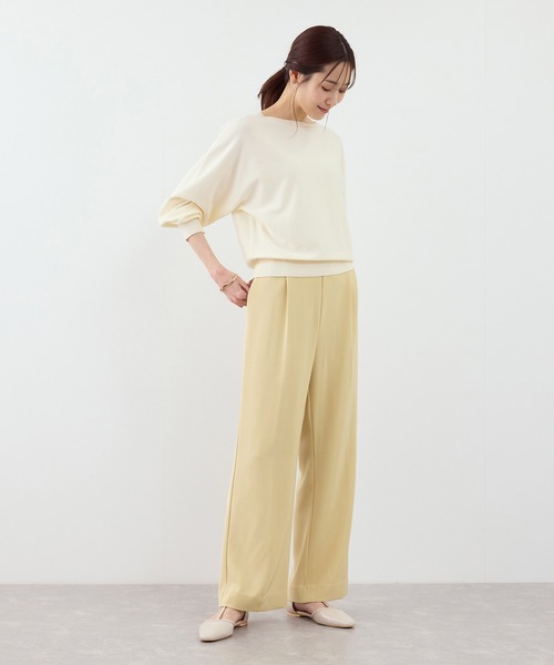 ROPE' PICNIC(ロペピクニック)の「ラメ混アイレットドルマンニット(ニット/セーター・レディース・ライトグレー/ブルー/ベージュ/キナリ・FREE)」の10枚目の写真