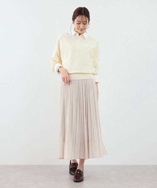 ROPE' PICNIC(ロペピクニック)の「ラメ混アイレットドルマンニット(ニット/セーター・レディース・ライトグレー/ブルー/ベージュ/キナリ・FREE)」の14枚目の写真