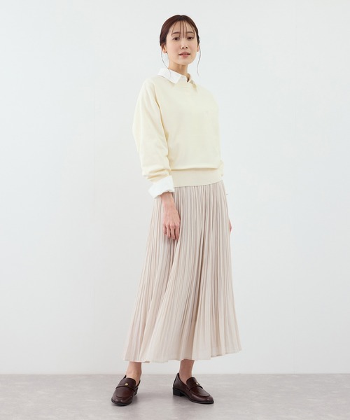 ROPE' PICNIC(ロペピクニック)の「ラメ混アイレットドルマンニット(ニット/セーター・レディース・ライトグレー/ブルー/ベージュ/キナリ・FREE)」の15枚目の写真